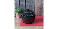 Jarre vintage cerise noir poterie